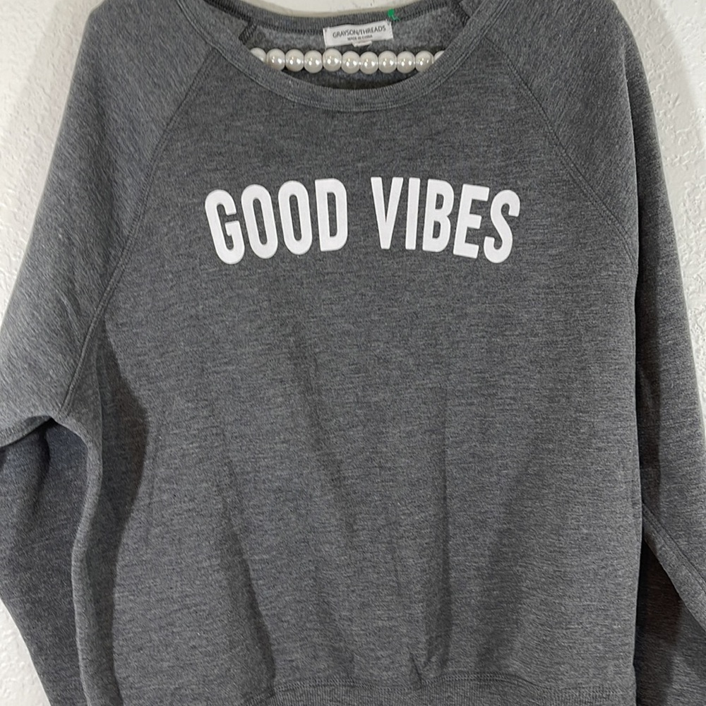 Grayson Threads Good Vibes Graphic Sweatshirt Lon… - image 2